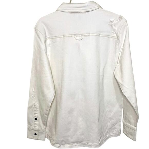 NWT SER•O•YA Marcus Shirt Snap Closure Pockets Distressed Shacket Size XLarge - Picture 5 of 15